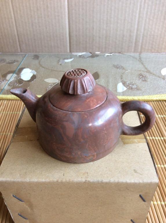 台湾製　大理石　壺 老爸七O年代的大理石老茶壺-大理石NO17（曾養壺過）, 家具及居家用品