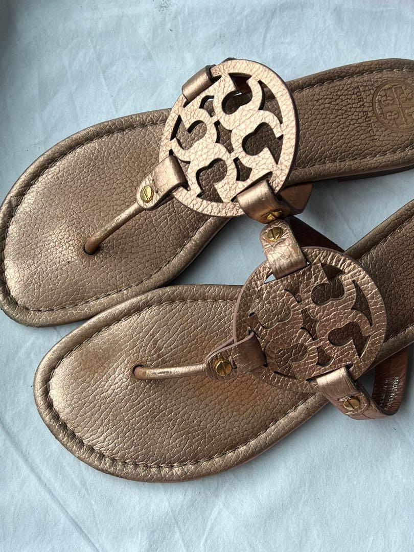 Tory burch rose gold shop sandals