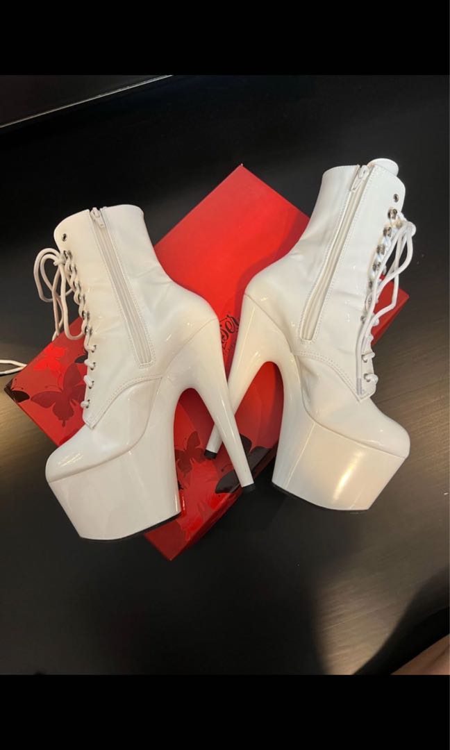 Pleaser adore 1020 online white