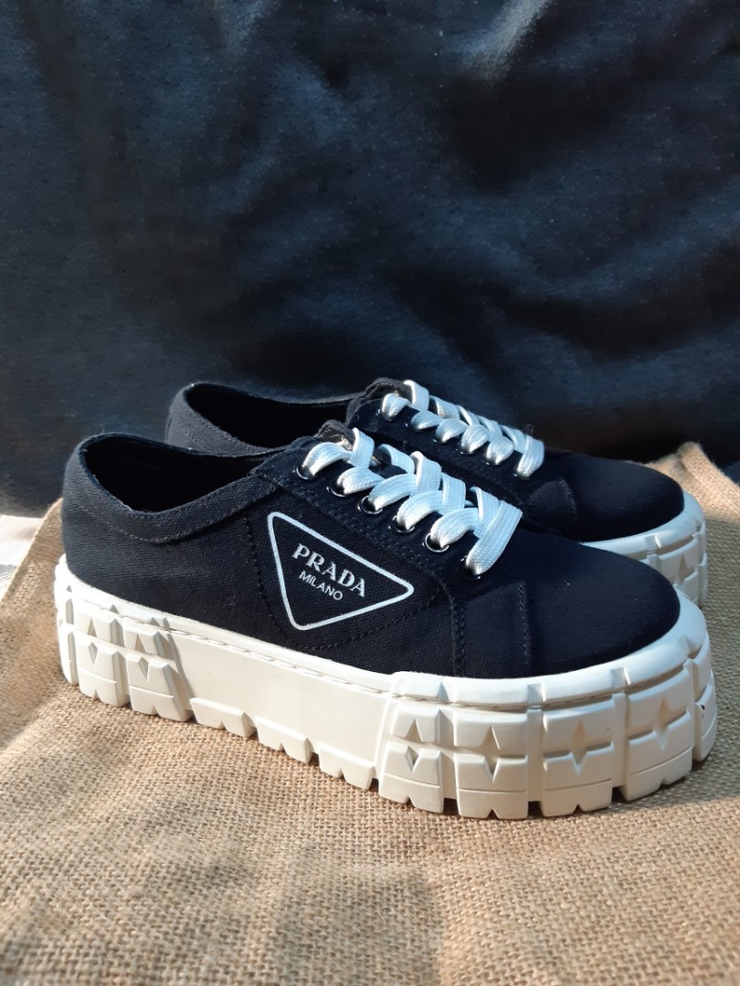 blue prada platform sneakers