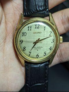 Seiko lord Marvel Linen Dial Gold Cap