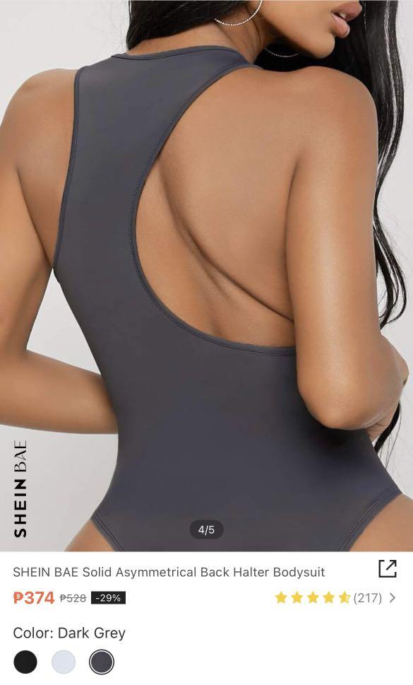 SHEIN BAE Sweetheart Neckline Satin Bodysuit