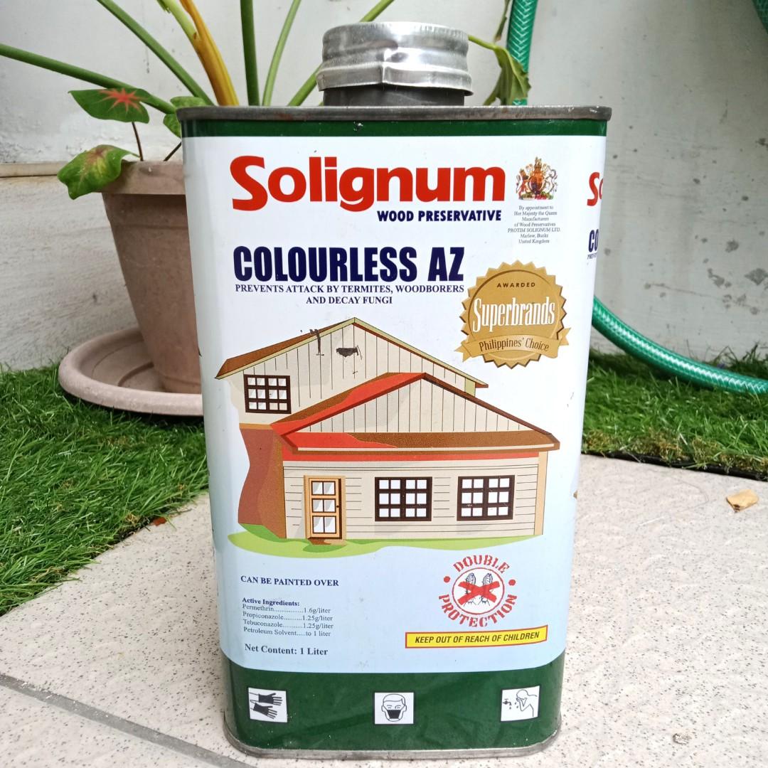 Solignum Wood Preservative Colourless AZ 1L, Furniture & Home Living