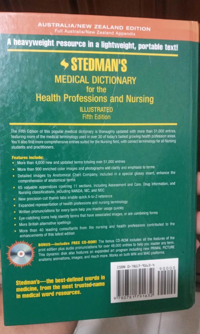 Stedmans Medical Dictionary (Category: Textbooks) located in San Mateo. Submitted by waynetek14 (Listing ID 1171799092, Image 2). Description: Stedmans Medical Dictionary yung CD wala na..