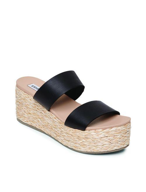 steve madden black platform wedges