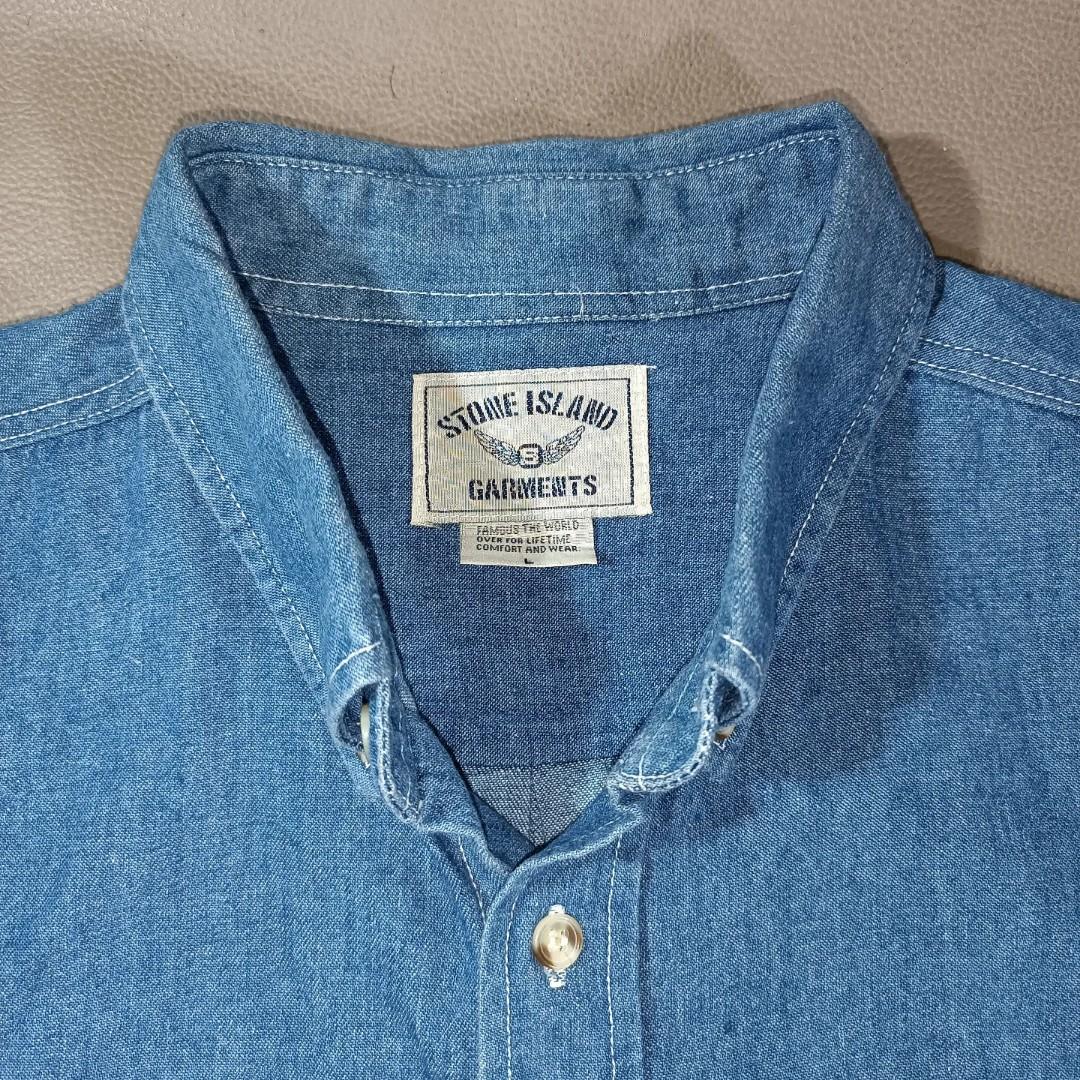 Denim stone island shirt shop