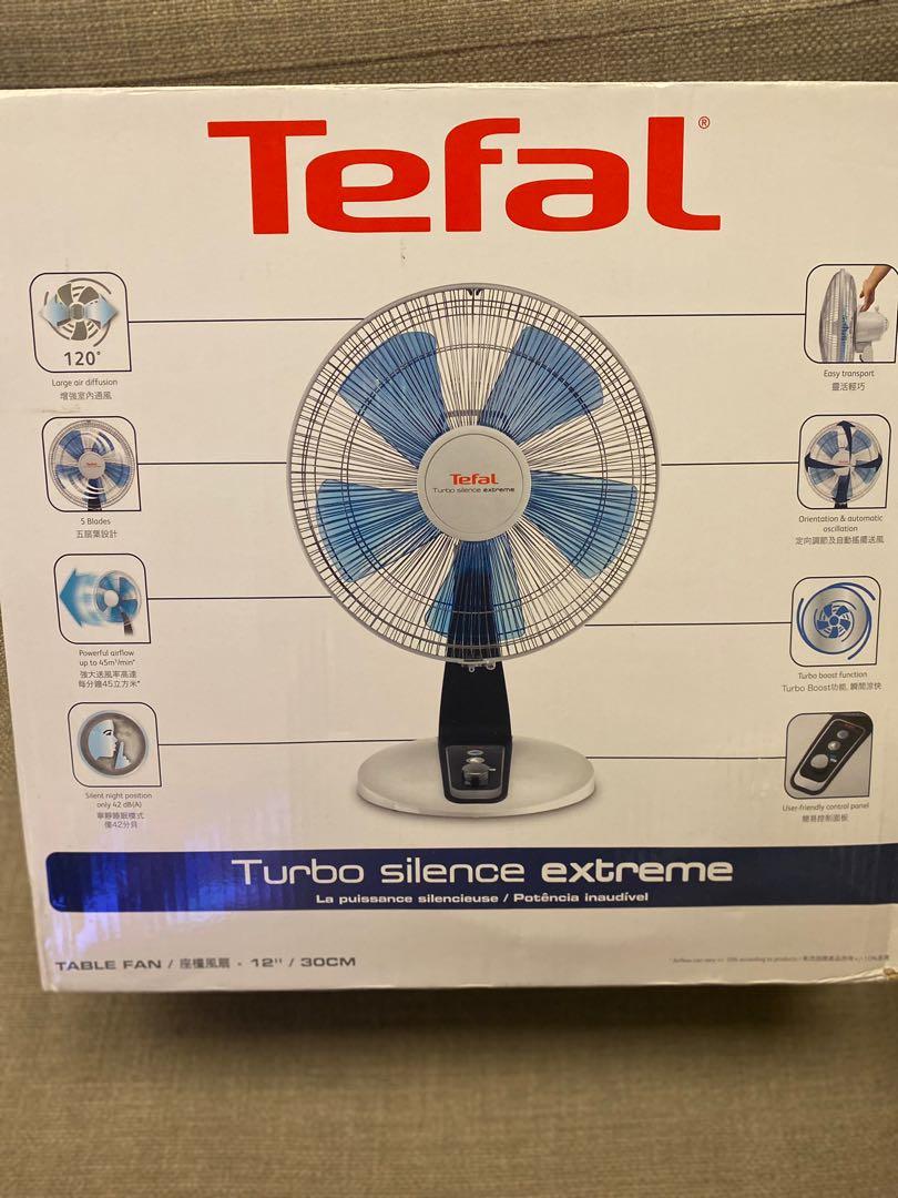 Tefal turbo extreme silence table fan, 傢俬＆家居, 燈飾及風扇, 風扇 - Carousell