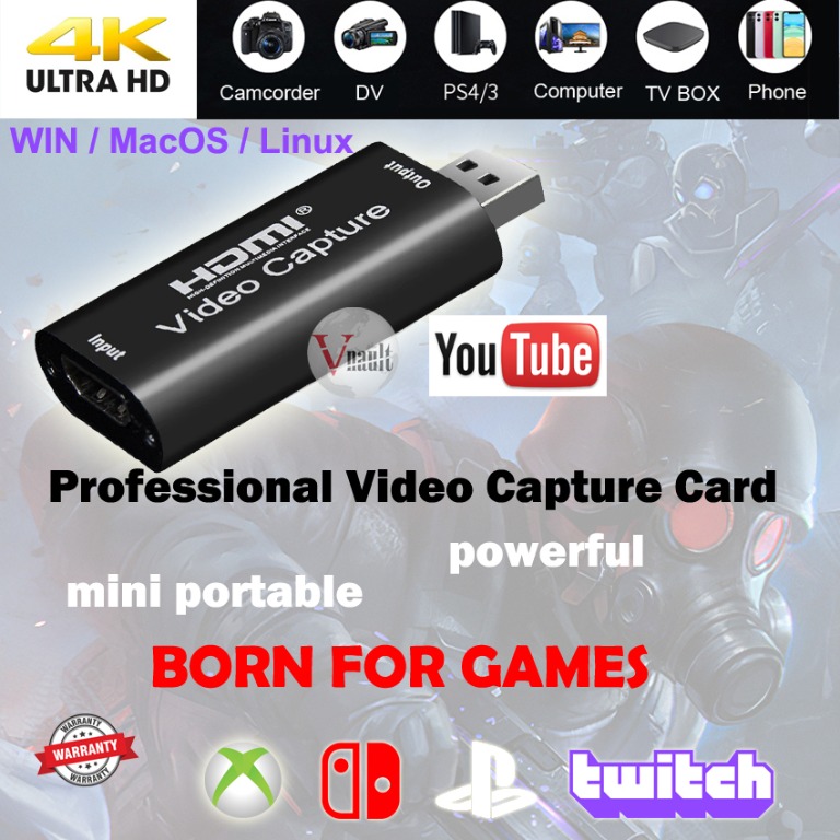 Dual Screen Video Capture Card 2x1 - USB 3.0, 4K/60Hz Pass-Through ...