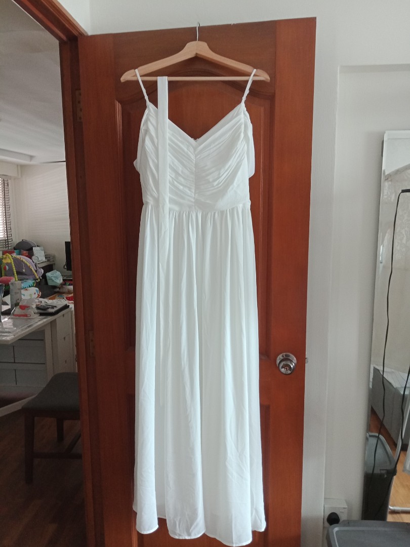 white grecian gown
