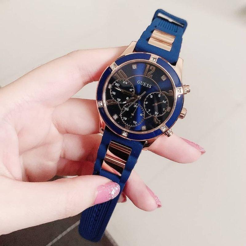 Guess watch blue rubber strap sales