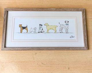 Wooden Decor Frame Furry Babies  Water color