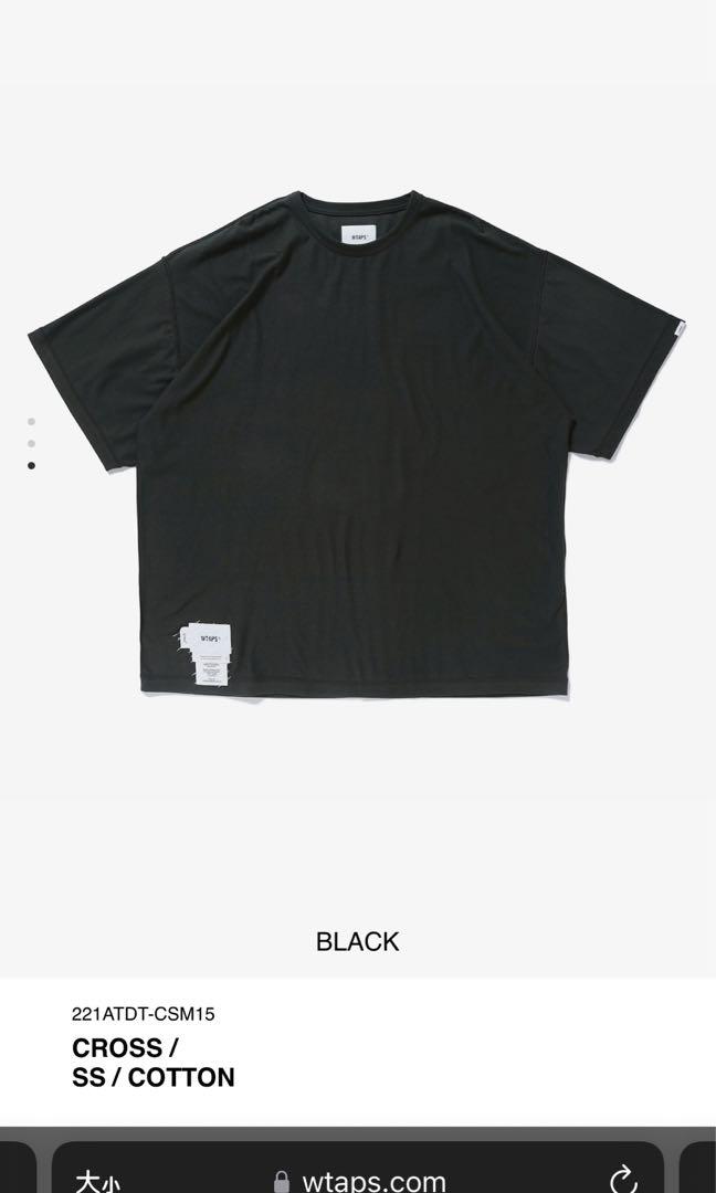 Wtaps Cross SS Cotton Black XL, 男裝, 上身及套裝, T-shirt、恤衫