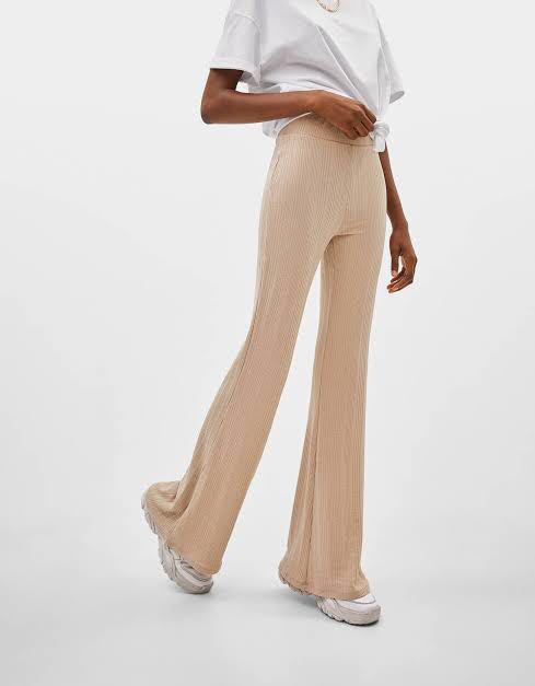 zara pleated flare trousers pants 