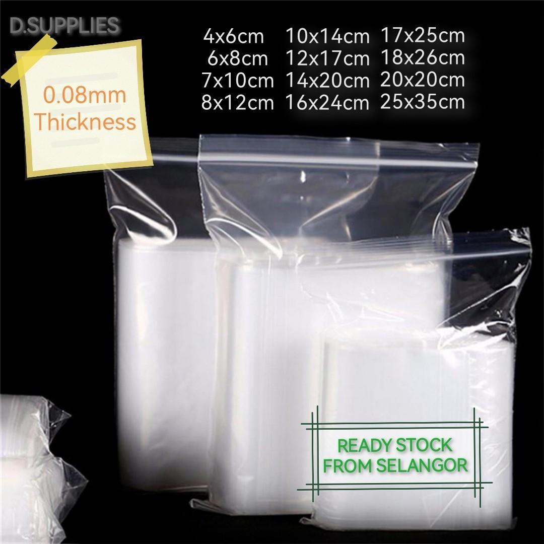 100pcs Zipper Bag Storage Bag 20x28cm