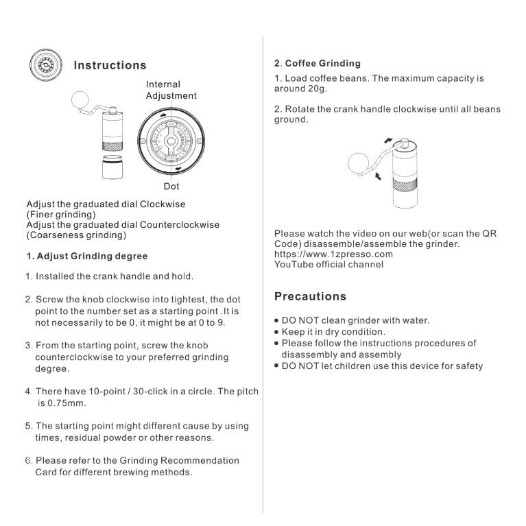 1Zpresso Q2 Coffee Hand Grinder for Pour Over Filter Coffee, TV & Home