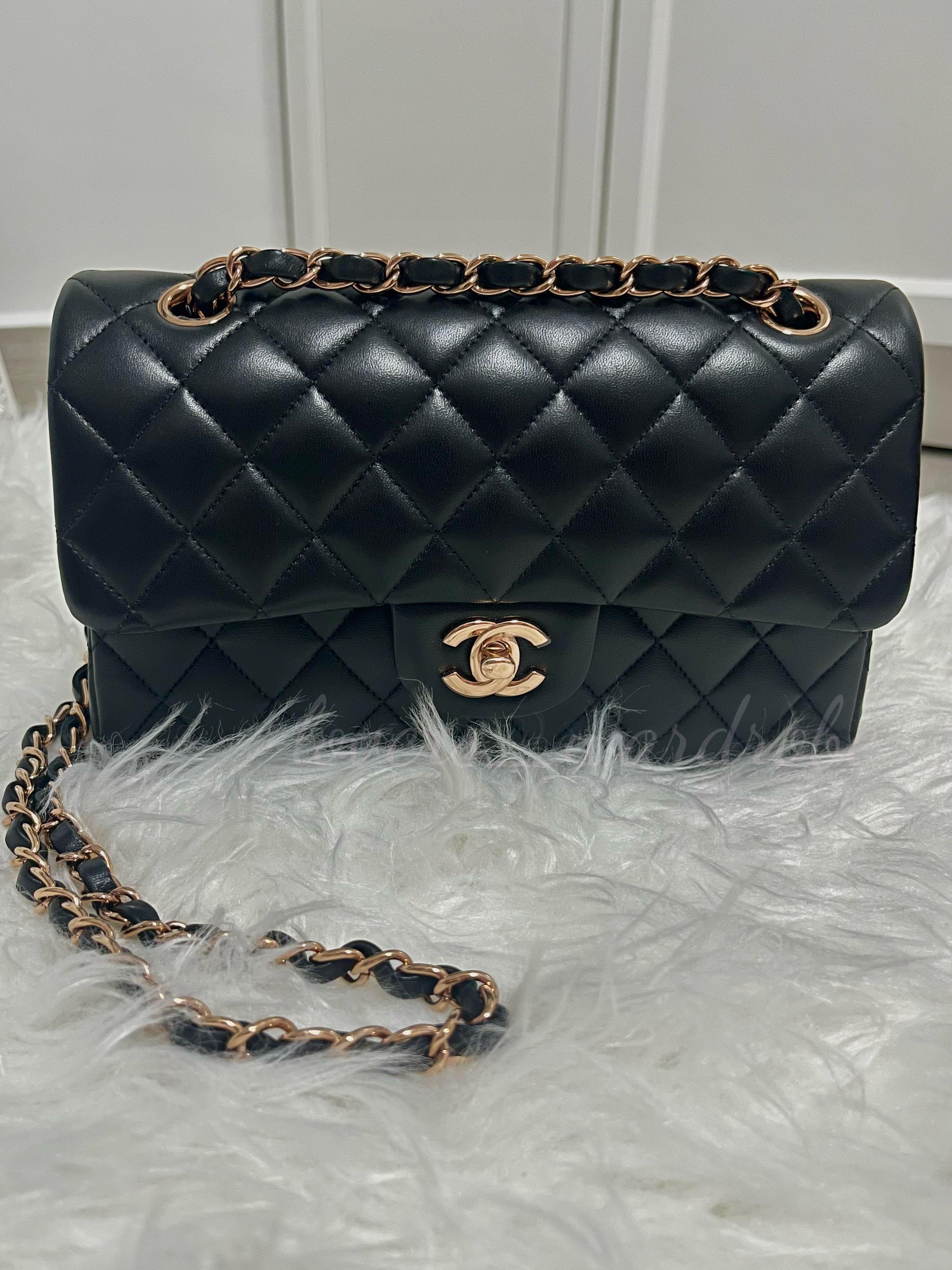 21B Rosegold Chanel Classic Flap Small, Women's Fashion, Bags