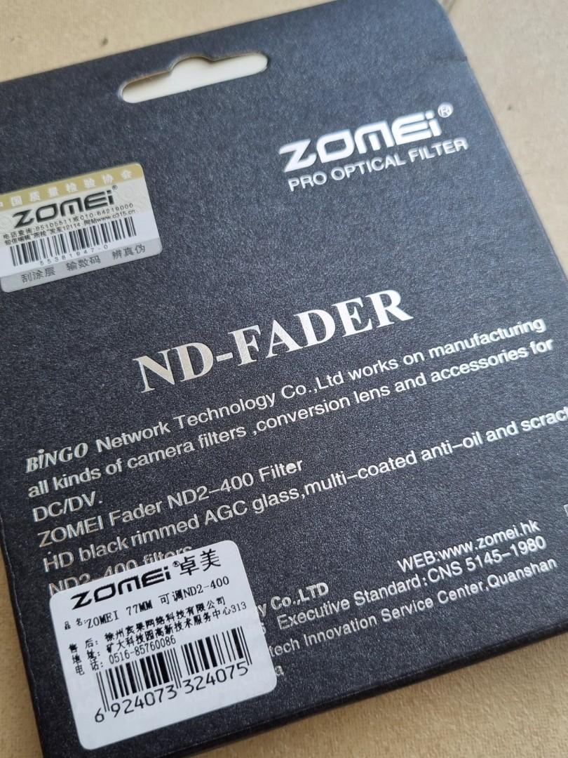77mm Adjustable ND Filter (Category: Other Photography Accessories) located in Manila. Submitted by bron.jenerva (Listing ID 1171878913, Image 3). Description: Zomei Adjustable ND Filter ND2 ~ ND400 (from 1stop to 9stops) Brand New • P1000 only Size 77mm BGC pickup or thru shipping.