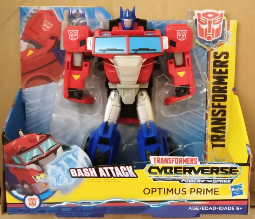 Hasbro Transformers Cyberverse Optimus Prime Bash Attach Action