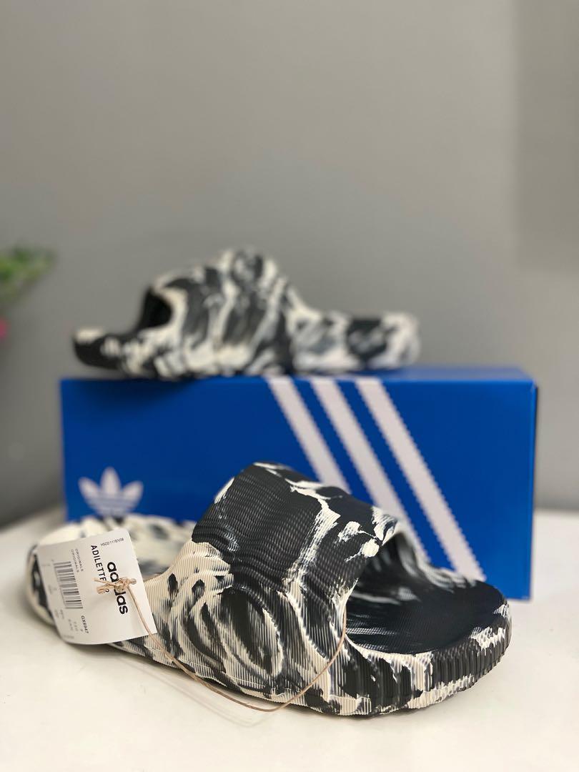 Adidas Adilette 22 Slides Aluminium Carbon, Men's Fashion, Footwear,  Flipflops and Slides on Carousell