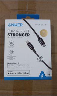 ANKER PowerLine+ III USBC to Lightning Cable 6Ft (1.8m)