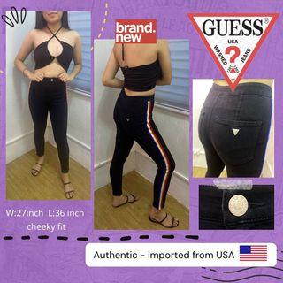 Authentic GUESS BLACK Jeans with PRIDE stripes on side