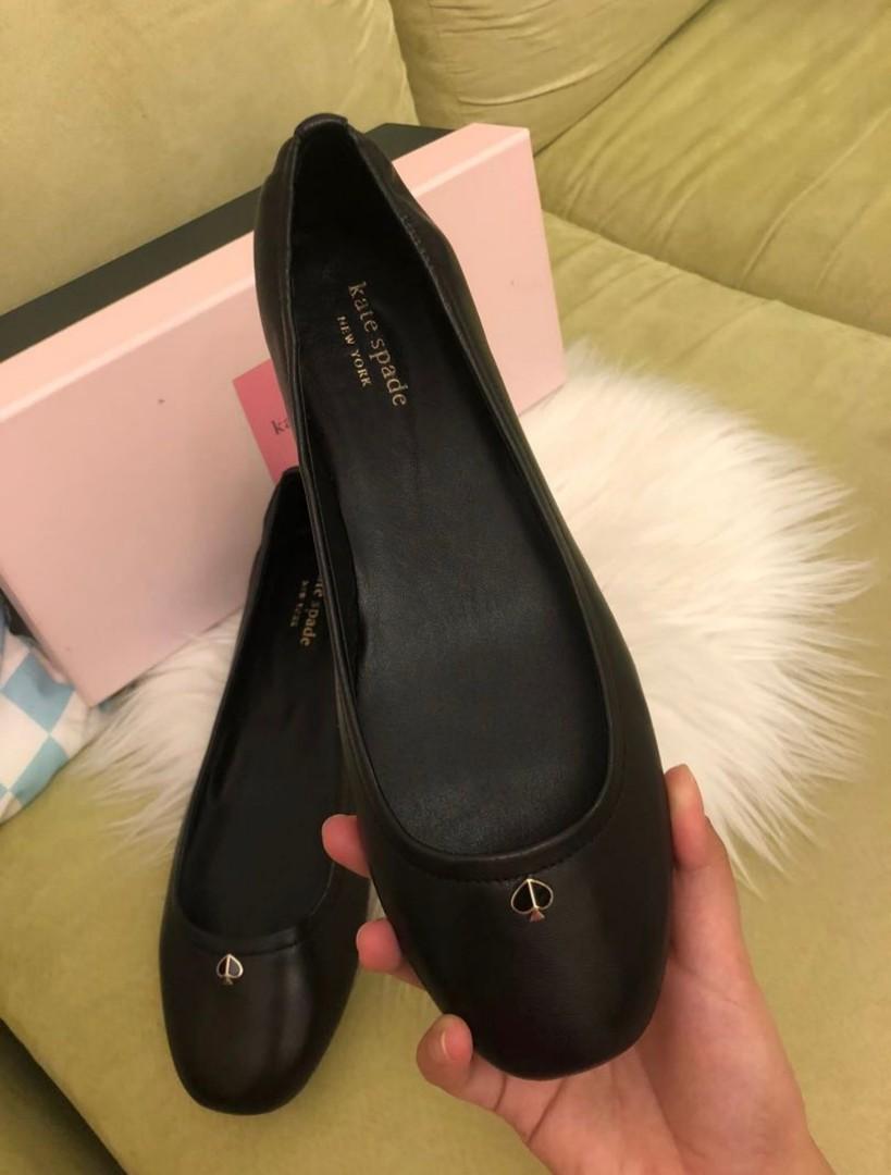 Authentic Kate Spade KS Kora Ballet Flat Black Nappa Leather, Women's  Fashion, Footwear, Flats & Sandals on Carousell