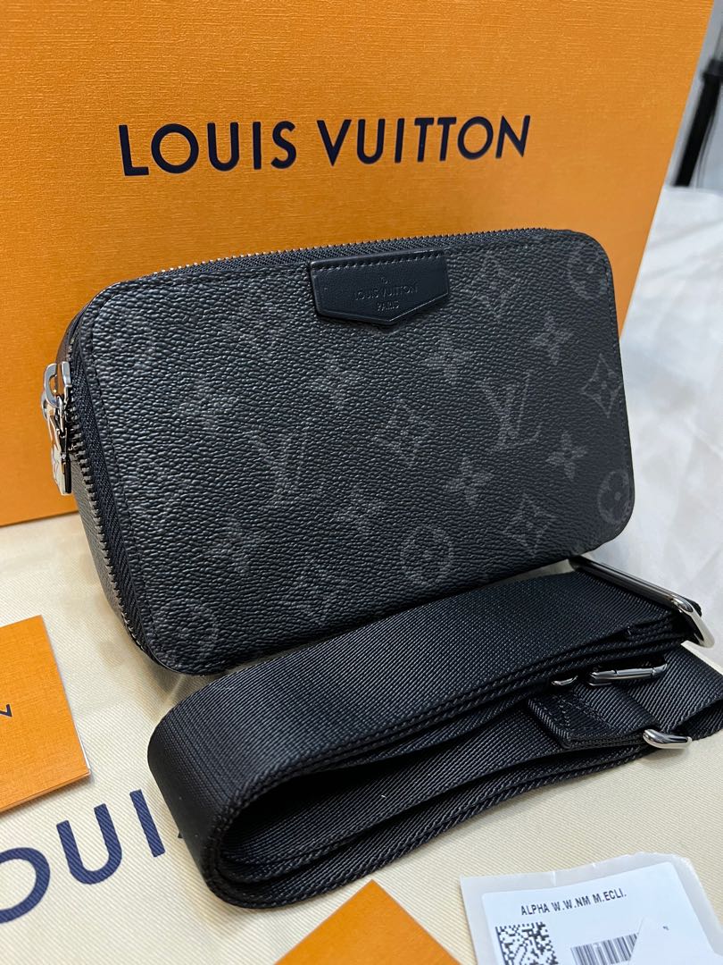 AUTHENTIC/NEW LOUIS VUITTON ALPHA WEARABLE WALLET in Eclipse