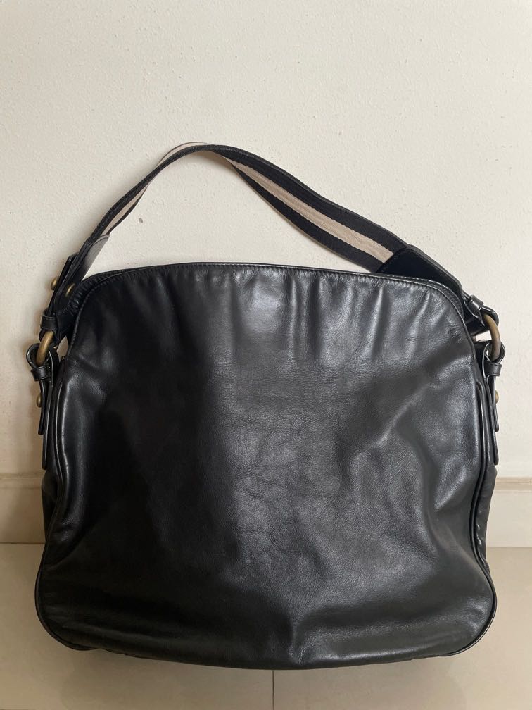 Bally Black leather shoulder bag, Women's Fashion, Bags & Wallets