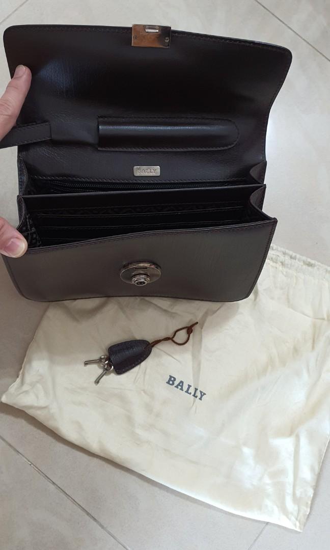 Bally men s leather clutch bag