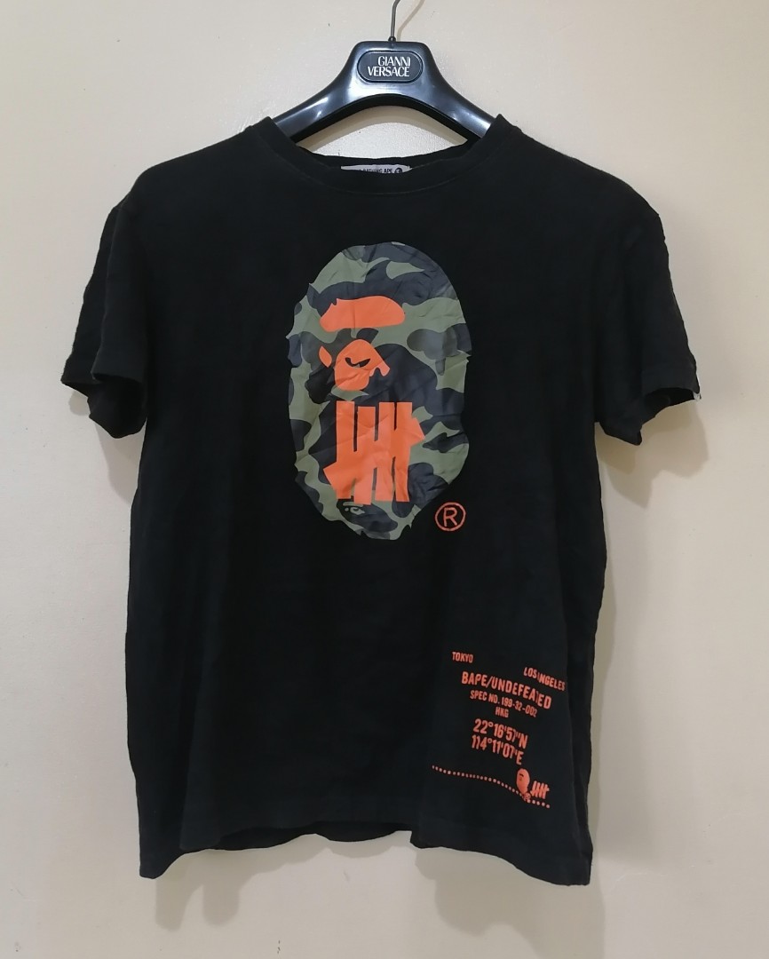 Bape x Undefeated tee Men s Fashion Tops Sets Tshirts Polo Shirts on Carousell