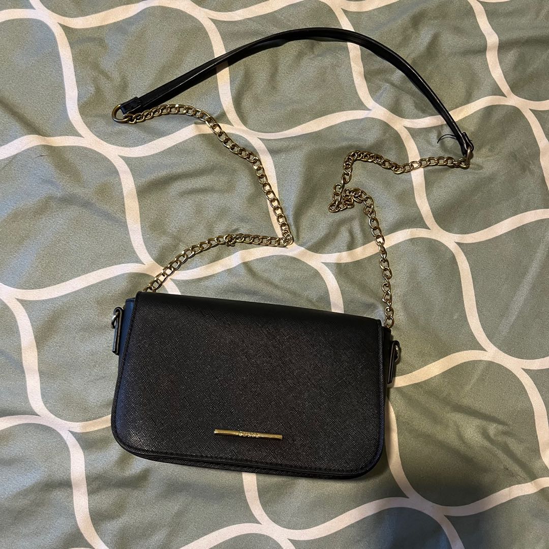 Bershka Sling Bag Black Luxury Bags Wallets on Carousell