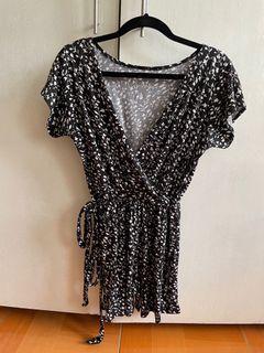 Black and white romper