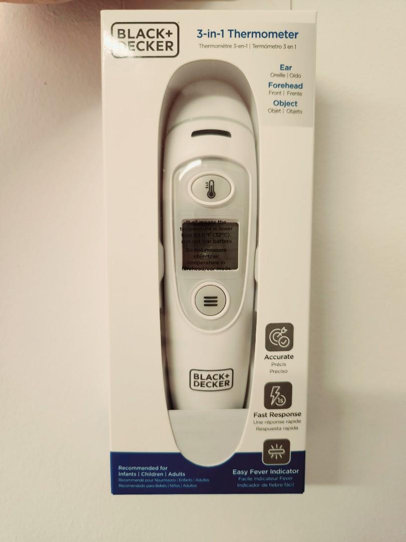 thumbnail image 2 of BLACK+DECKER 3-in-1 Infrared Thermometer - Forehead, Ear & Object Temp With Fever Alarm For Family 2 of 9