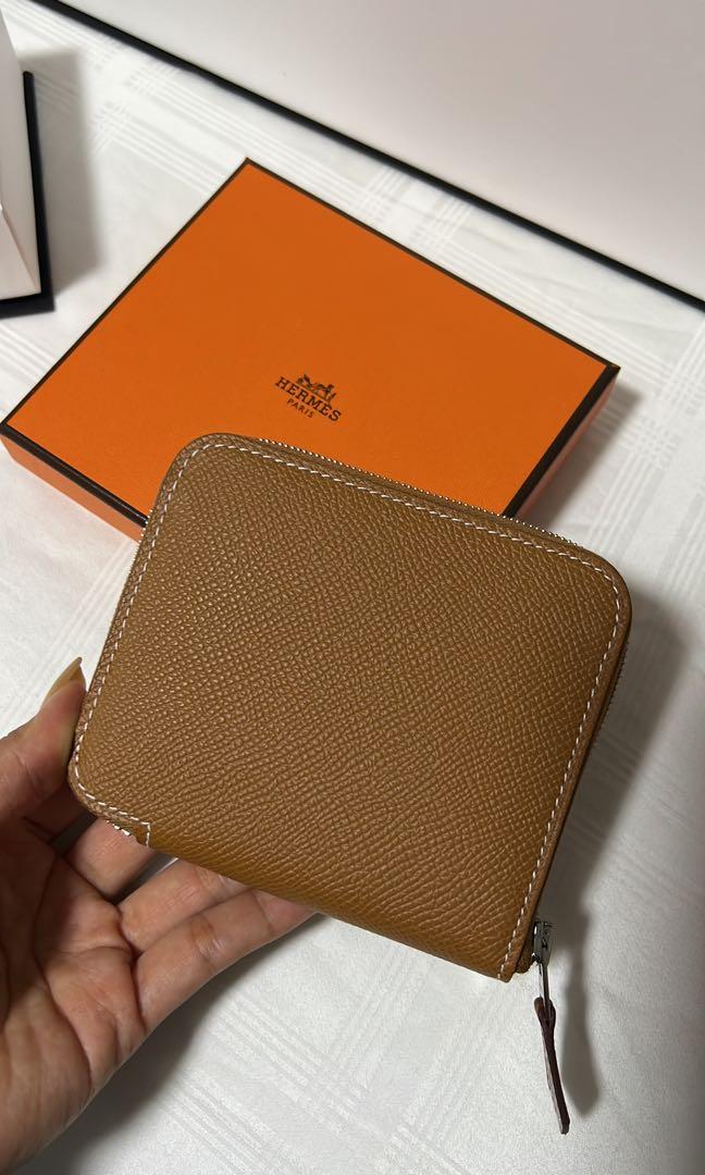 フランス発【HERMES】ウォレット Silk'In Compact Gold/DHL発送 フランス発 HERMES Silk'In Classique 長財布 Etoupe DHL発送
