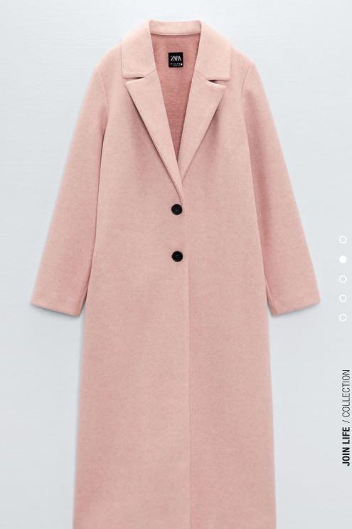 Zara pink coat 2019 hot sale