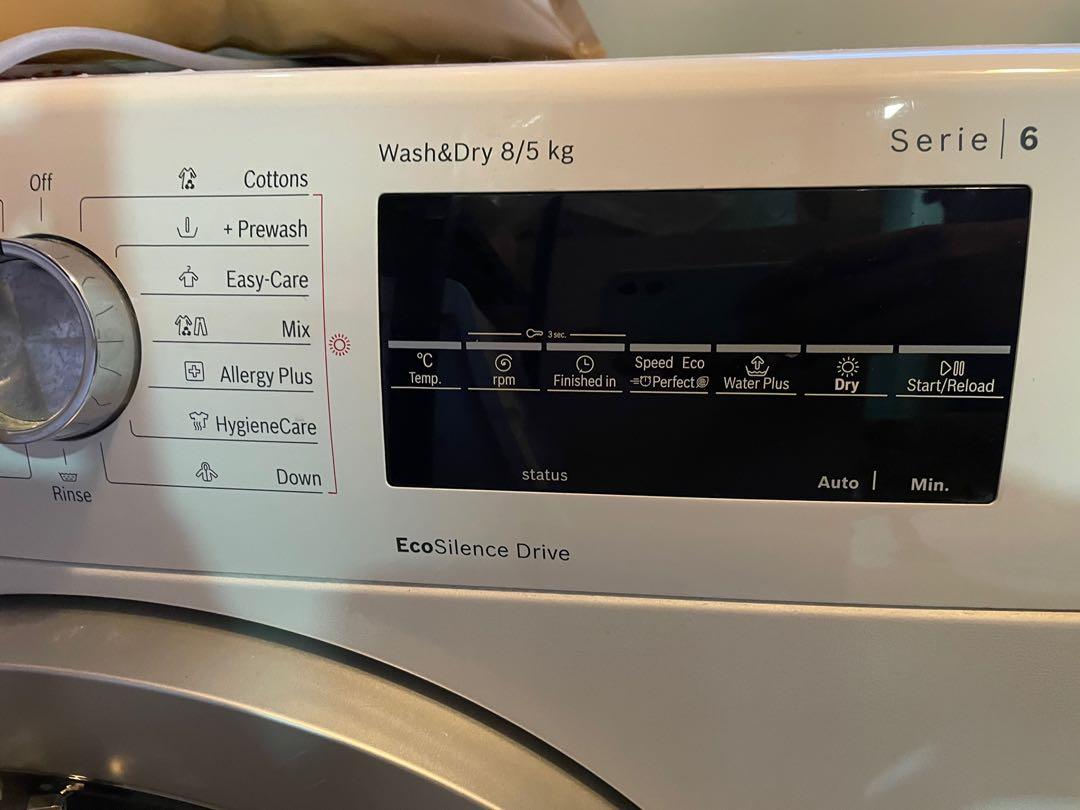 Bosh Serie 6 washing machine and dryer(wash&dry 8/5kg), TV & Home