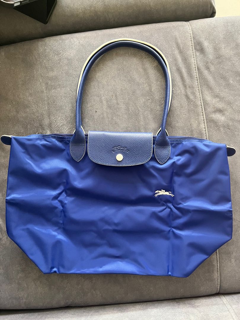 LongChamp Large Blue Long Straps, Women's Fashion, Bags & Wallets