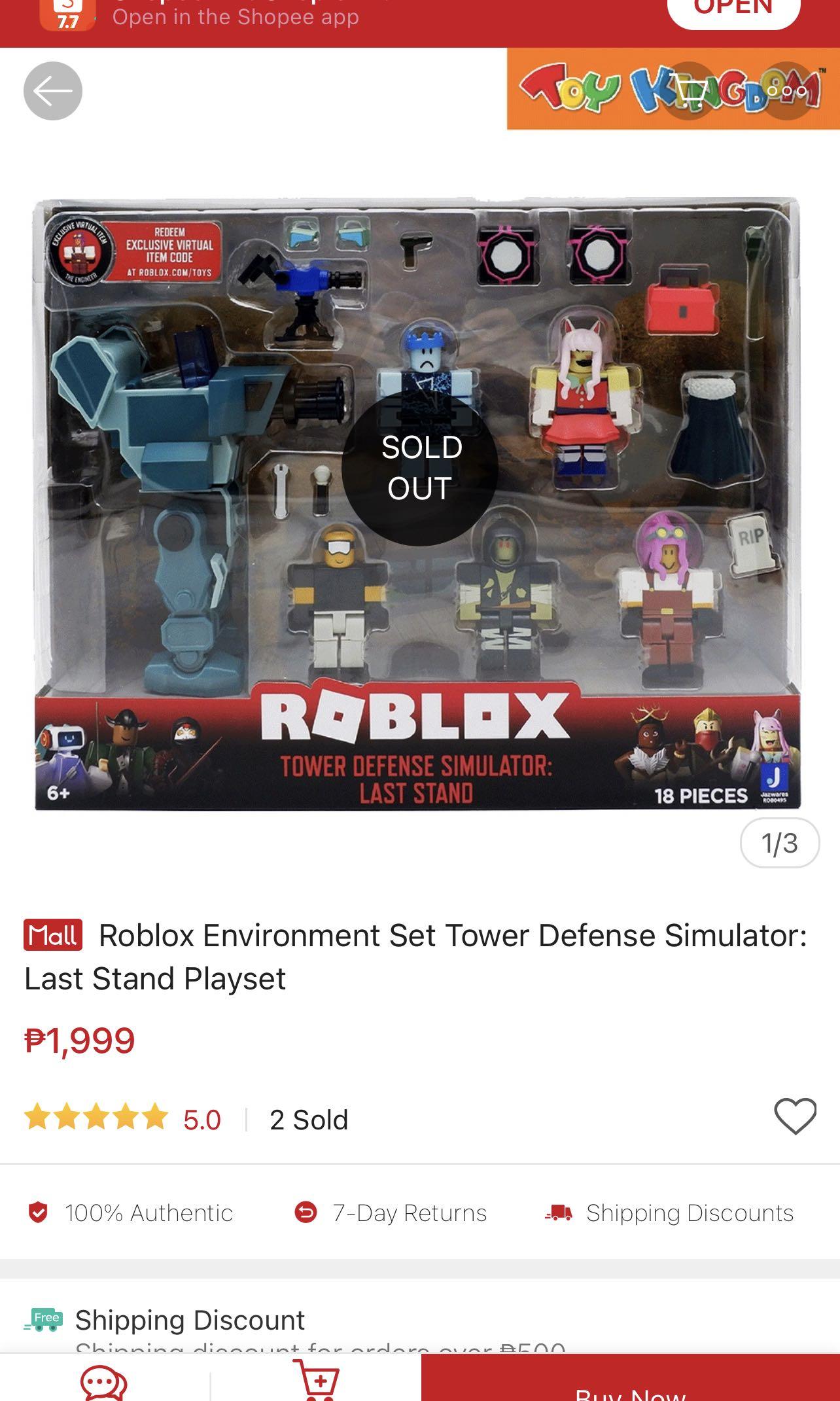 Roblox Tower Defense Simulator: Last Stand Play Set With Codes IN