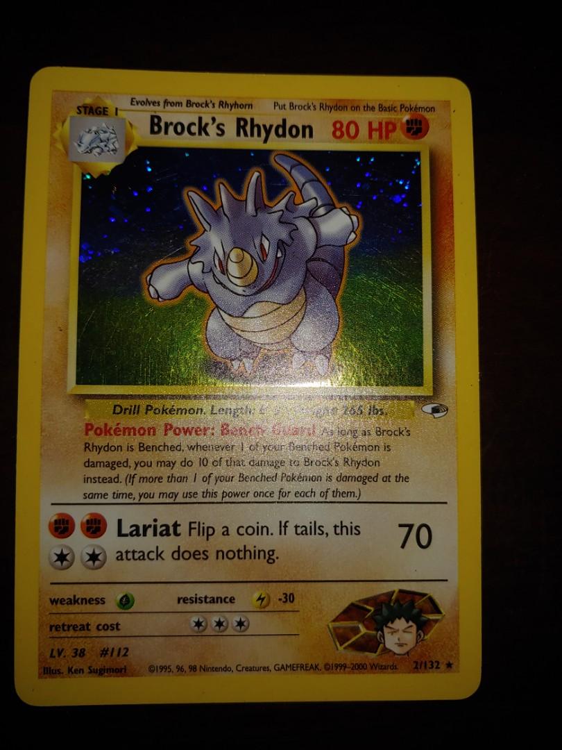 Brock's Rhydon holo in played condition vintage pokemon card Pokmon tcg, Hobbies & Toys, Toys & Games on Carousell Brock's Rhydon holo in played condition vintage pokemon card Pokmon tcg, Hobbies & Toys, Toys & Games on Carousell