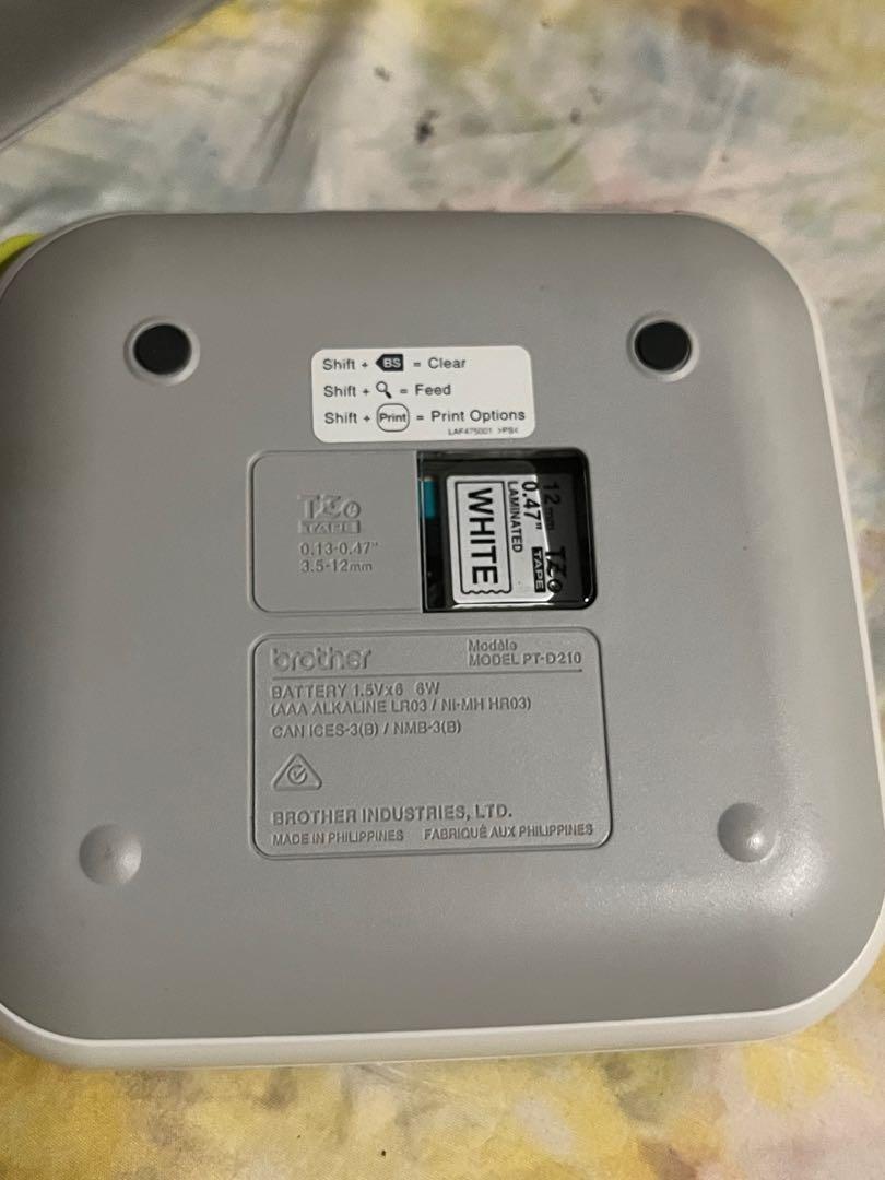 Pre-loved Brother Label Printer (Category: Office & Business Technology) located in Quezon City. Submitted by mae_payitforward (Listing ID 1171979786, Image 2). Description: -as-is where-is -Not well used but super still in good condition -Bought this at National Book store -No charger or battery included (6 AAA Alkaline Batteries) -With 12mm Tape included inside the printer -no manual and original box.