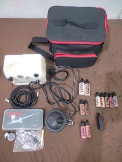BUNDLE 3: Sparmax Heavy Duty Airbrush Compressor + Kett Airbrush Makeup + No brand Insulated Carrying Bag
