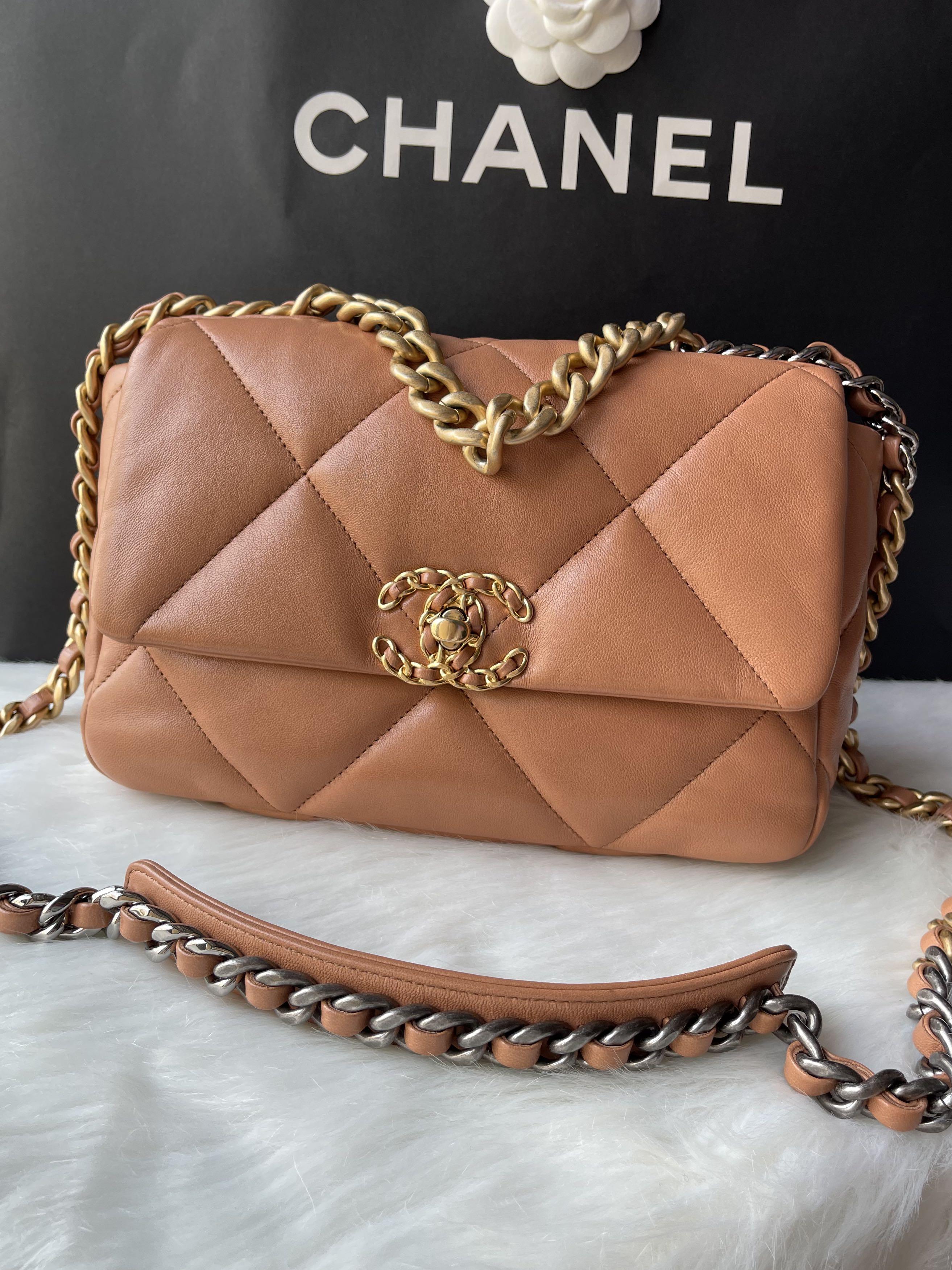 Chanel 19 Small in 22B Caramel, Luxury, Bags & Wallets on Carousell