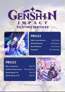 CHEAPEST & MOST AFFORDABLE Genshin Impact Piloting Services