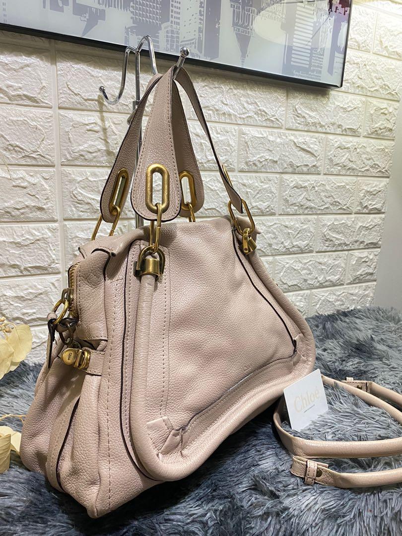 Chloe Paraty in Nude Beige (Category: Luxury Bags & Wallets) located in Quezon City. Submitted by christineboller (Listing ID 1172016923, Image 2). Description: Chloe Paraty Top Handle bag medium in Nude Beige. 8.5/10 condition, with minimal scratches as shown in photo. Clean interior; date code 04-11-50. Comes with Chloe authenticity card & strap for only P15K. .