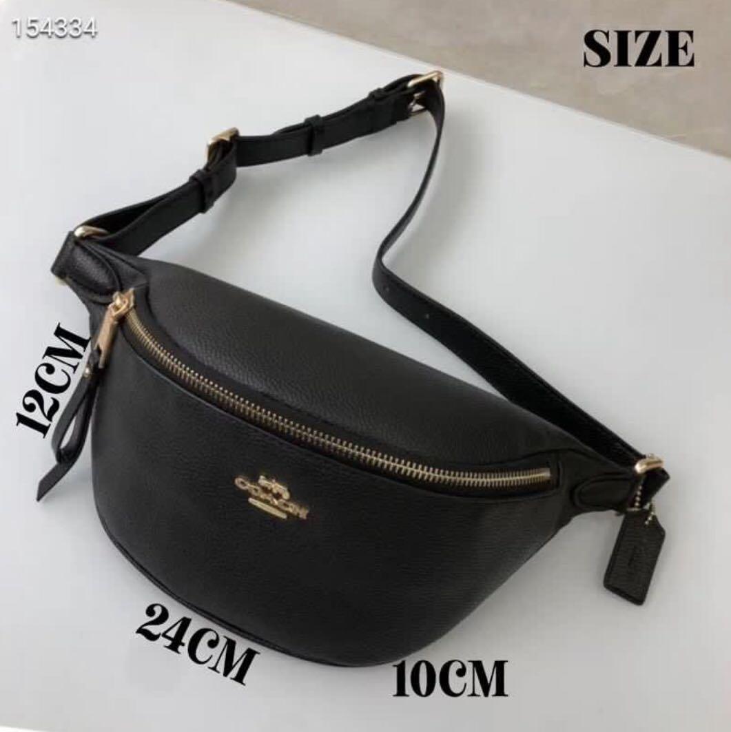 Coach belt bag in refined pebble leather store