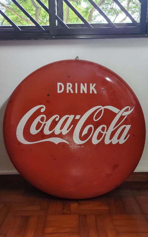 Coca Cola 3ft or 36 inches Button Sign Board Signage, Furniture & Home ...