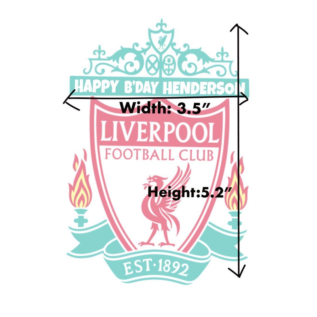 Customisable Liverpool Football Cake Topper - 7.5 inches - includes 10 x  1.5 inch football toppers (Wafer Paper) : Amazon.co.uk: Grocery