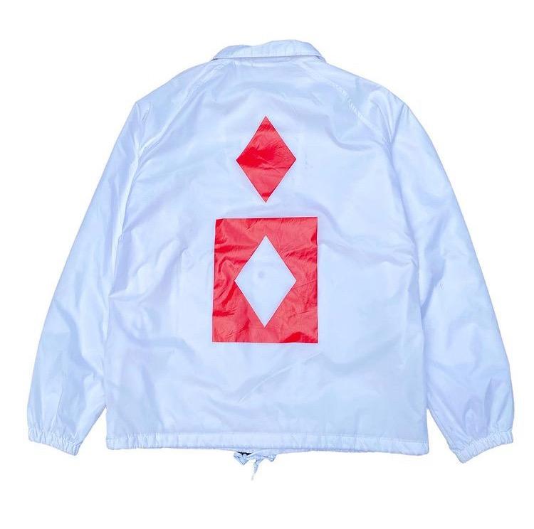 Diamond Supply Coach Jacket Fesyen Pria Pakaian Baju Luaran di
