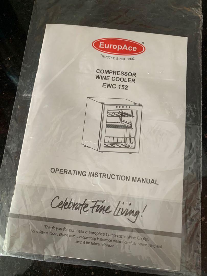 EuropAce EWC 152 Wine Cooler w Glass Door (15 Bottles), TV & Home