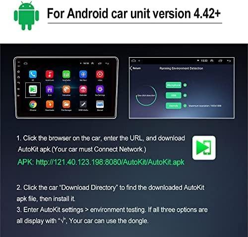  Wired CarPlay dongle for car Screen with Android System 4.4.2  or Above Only Android car Radio, APK Needs to be Installed Before use,  Support Android Auto/Mirroring/Google/SIRI/Upgrade Black… : Electronics